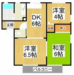 ウエストワンⅡ【1階】の間取り