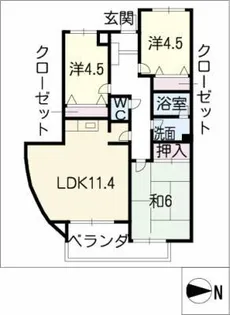 ファミール中平【2階】の間取り