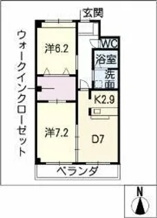 ボン・シュヴァル(BON CHEVAL)【2階】の間取り
