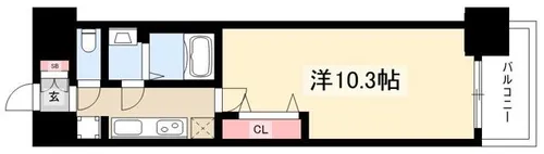 プレサンス丸の内リラティ【7階】の間取り