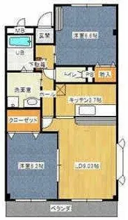 オアシス荒池【2階】の間取り