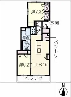 グラントット本町【2階】の間取り