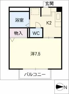 グランハイム神村【1階】の間取り