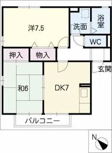 プティシャトー【1階】の間取り