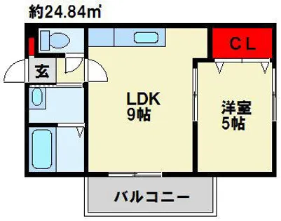MOON緑ヶ丘【1階】の間取り