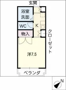 パレス三宝【7階】の間取り