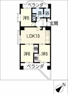 エスポア一社Ⅱ 501号【5階】の間取り