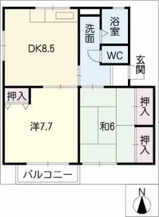 ソファレ花園C棟【2階】の間取り
