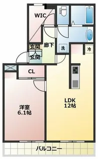 フィオーレコリーナ【105号室】の間取り