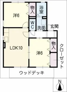 オーチャードタウンC棟【1階】の間取り