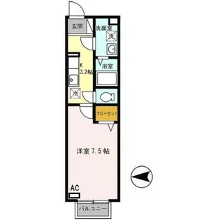 エスポワールB【2階】の間取り