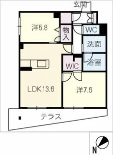 ラウンドアバウト安城【1階】の間取り