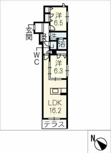 ラウンドアバウト安城【1階】の間取り