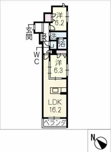 ラウンドアバウト安城【2階】の間取り
