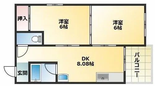 にしきマンション【1階】の間取り