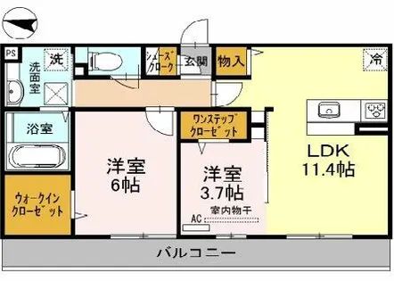 エスペランジュ【1階】の間取り