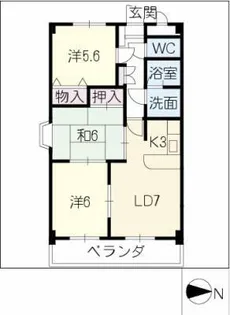 淨心マンション【4階】の間取り
