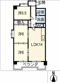 ロイヤル【4階】の間取り