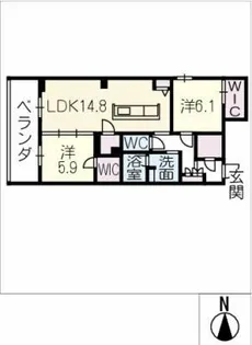 セリシール ビジュ【2階】の間取り