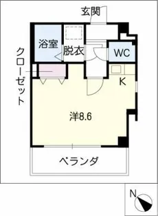 籠田レジデンス【8階】の間取り