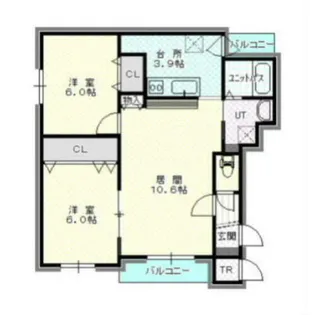 PlaisirK【402号室】の間取り