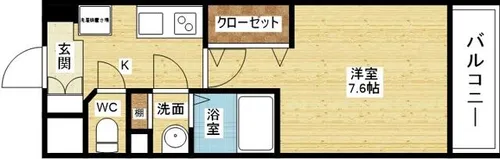 レジュールアッシュJUSO【2階】の間取り