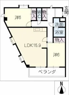 サンシティ覚王山【2階】の間取り