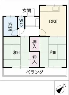 日長台荘A棟【4階】の間取り