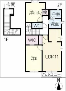 ラプランタン【2階】の間取り