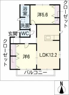 ベルリード・K【1階】の間取り