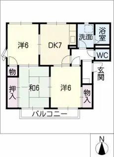 フレグランス東田【1階】の間取り