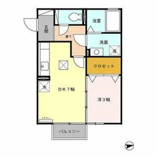 フォンテーヌI【1階】の間取り