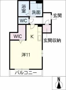 シャーメゾン元植田【1階】の間取り