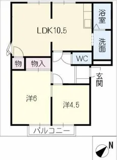 おーくたうん長久手 C棟【2階】の間取り