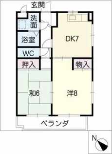 シードルハイツⅢ【4階】の間取り