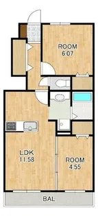 Raffine Biwa【1階】の間取り