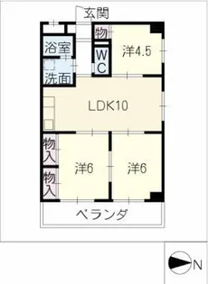 第2コーポ明利【2階】の間取り