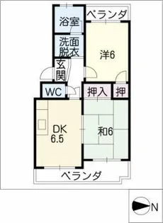 松栄マンション【1階】の間取り