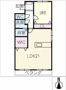 キャッスル東栄 A棟【4階】の間取り