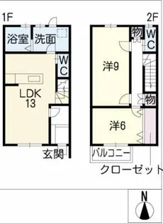 愛知県名古屋市天白区井口1丁目【タウンハウス】の間取り