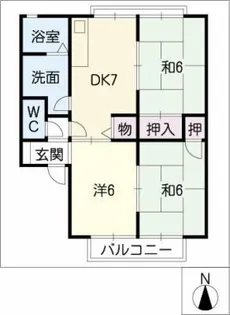 セジュール仁連木【2階】の間取り