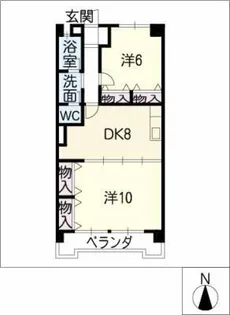 サンパティーク小碓【4階】の間取り