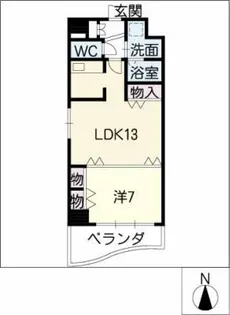 名駅・ドットマンション【9階】の間取り