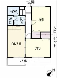 サンシティー上町【2階】の間取り