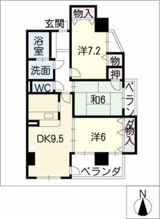 サムティイースト白壁【9階】の間取り