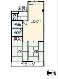 グリーズ本陣【4階】の間取り