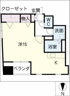 フロンティア新榮【4階】の間取り