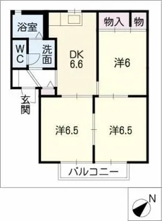 ペイサ-ジュ稲熊【2階】の間取り