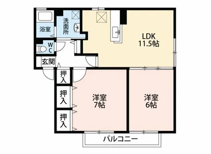 スプリングファーム【101号室】の間取り