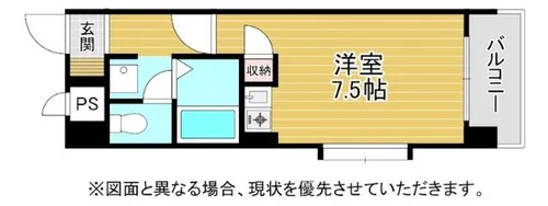 オリエンタル折尾【601号室】の間取り